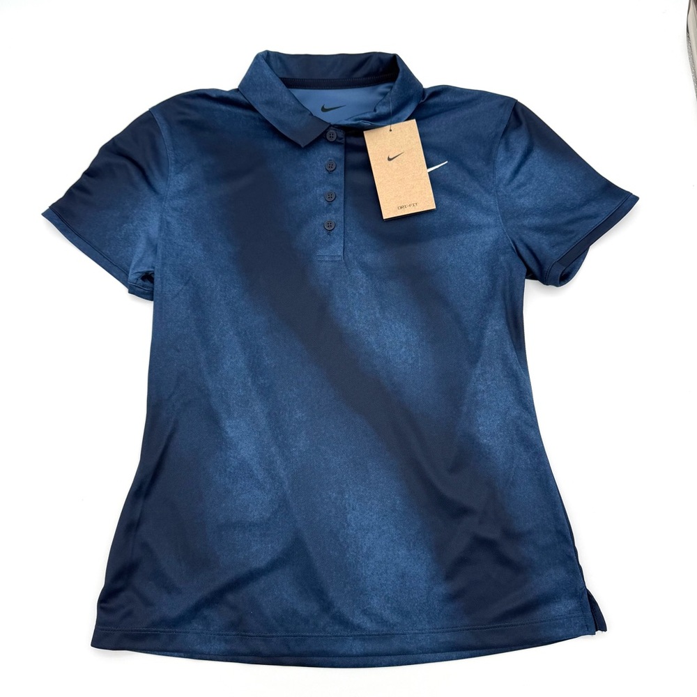 NWT New Nike Women's Victory Dri-FIT Short-Sleeve Printed Golf Polo XS Shirt Top - Picture 4 of 6
